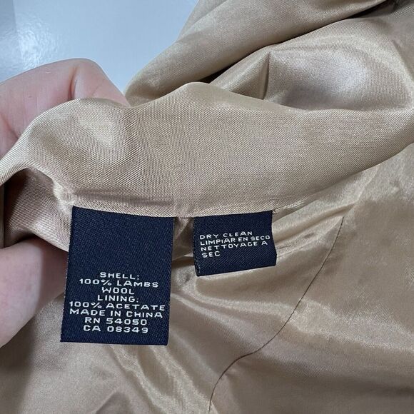 Anne Klein Women’s Wool Blazer Size 1X 14W Collarless Houndstooth Brown Office - Picture 5 of 9